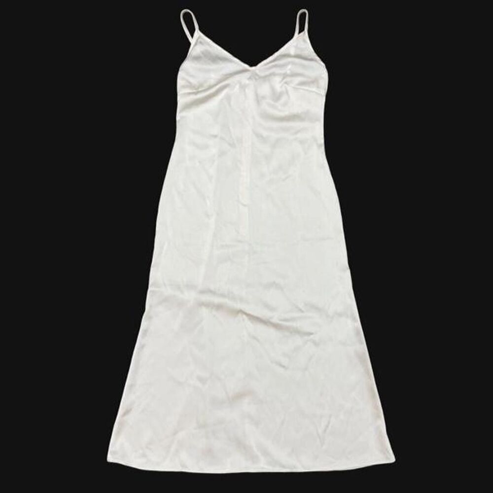 Women's White and Cream Dress